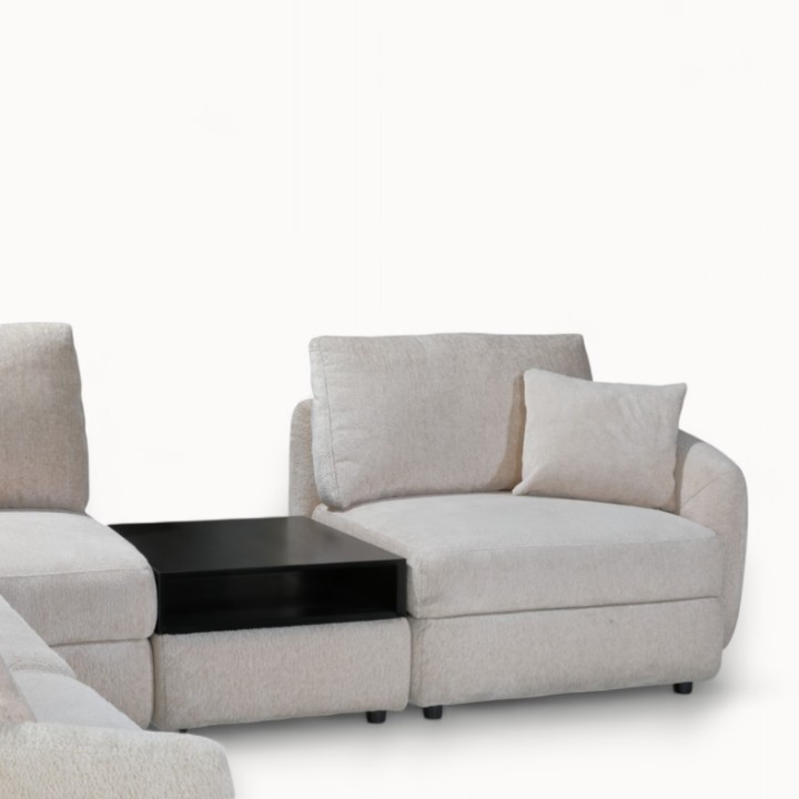 Hugo Bespoke Corner Sofa in White | J&B Furniture
