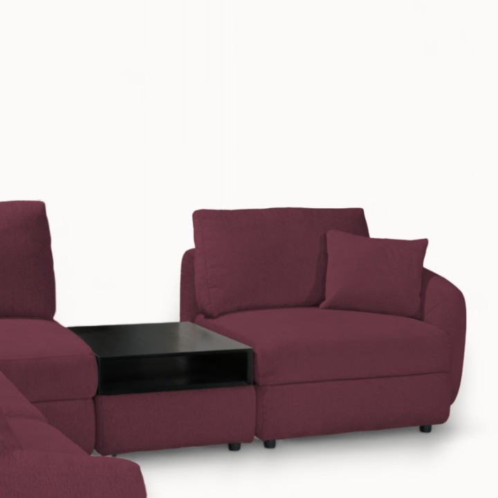 Hugo Bespoke Corner Sofa in Bordeaux | J&B Furniture