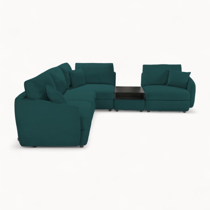 Hugo Bespoke Corner Sofa in Green | J&B Furniture