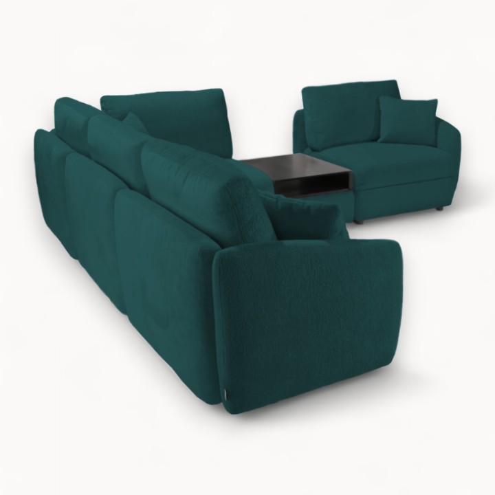 Hugo Bespoke Corner Sofa in Green | J&B Furniture
