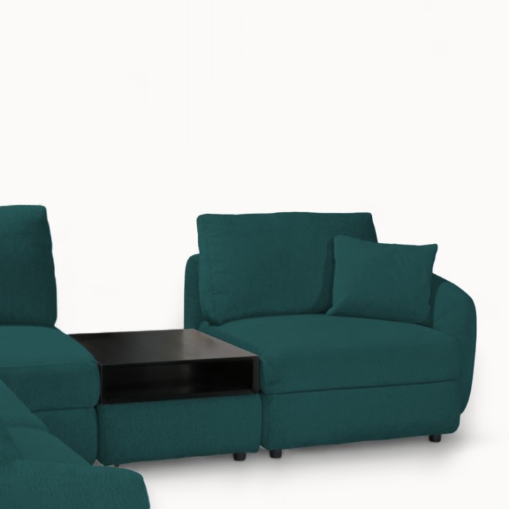 Hugo Bespoke Corner Sofa in Green | J&B Furniture