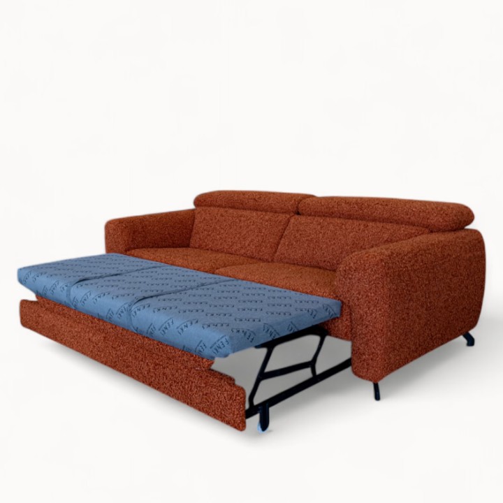 Bespoke Compass 3-seater Sofa Bed in Pumpkin – J&B Furniture