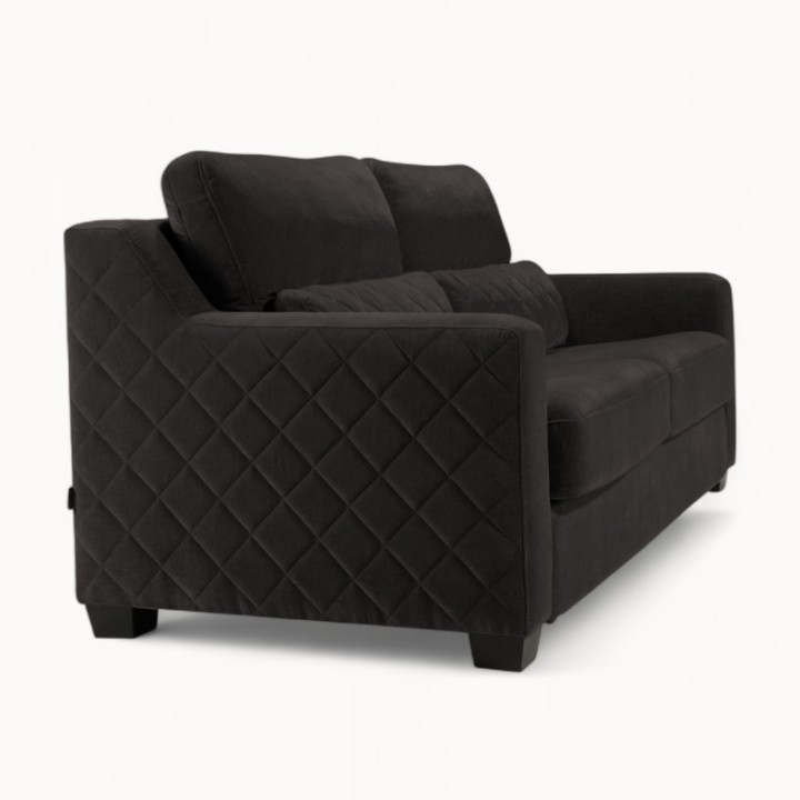 Logo 3 Seater Sofa Ireland in Black Fabric | J&B Furniture