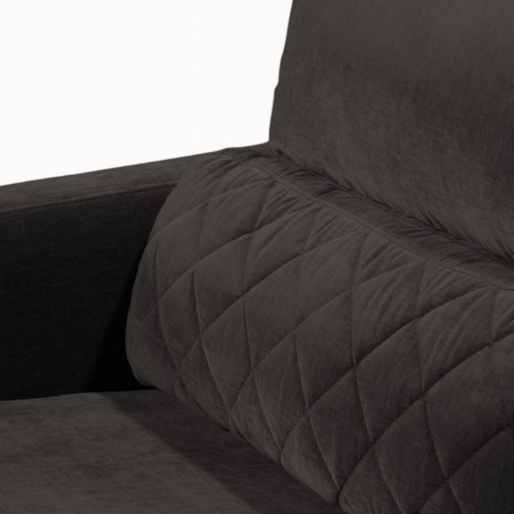Logo 3 Seater Sofa Ireland in Black Fabric | J&B Furniture