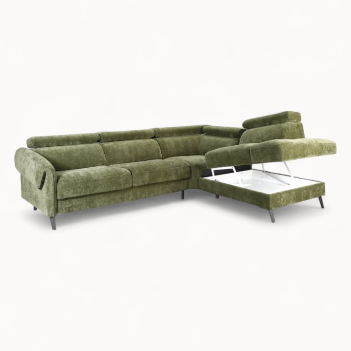 Corner Sofa Bed in Green| Bespoke Sofas Limerick & Ireland