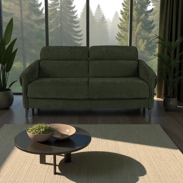 Bergamo Bespoke 2 Seater Sofa Bed in Green | J&B Furniture