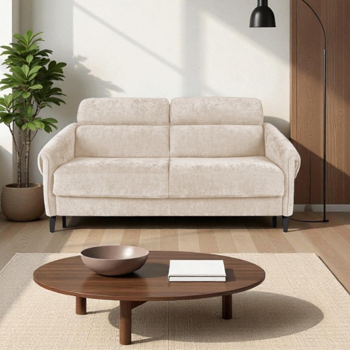 Bergamo Bespoke 2 Seater Sofa Bed in Beige | J&B Furniture
