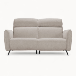 Modern 2 Seater sofa in Beige Fabric