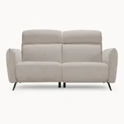 Modern 2 Seater sofa in Beige Fabric