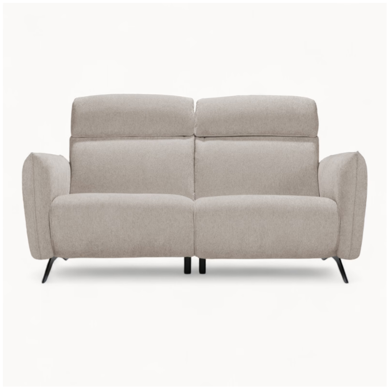 Modern 2 Seater sofa in Beige Fabric