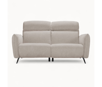 Modern 2 Seater sofa in Beige Fabric