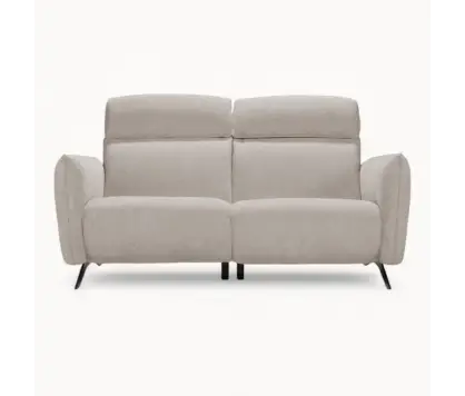 Modern 2 Seater sofa in Beige Fabric