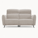 Modern 2 Seater sofa in Beige Fabric
