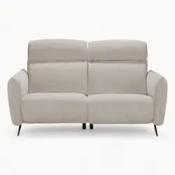 Modern 2 Seater sofa in Beige Fabric