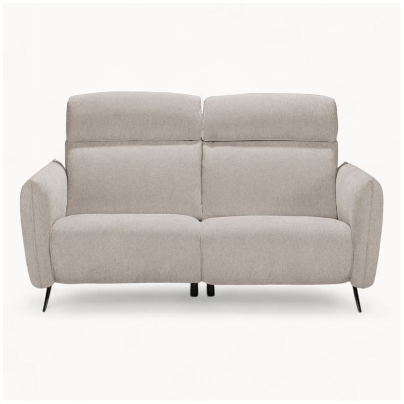 Modern 2 Seater sofa in Beige Fabric