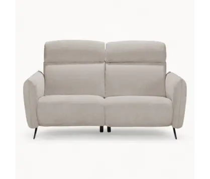 Modern 2 Seater sofa in Beige Fabric