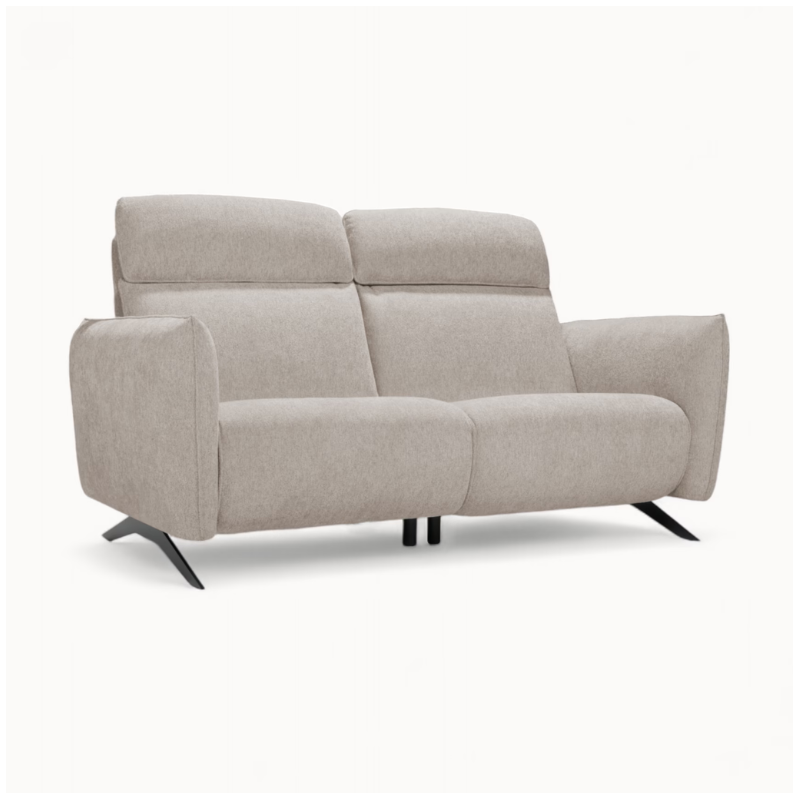 Modern 2 Seater sofa in Beige Fabric