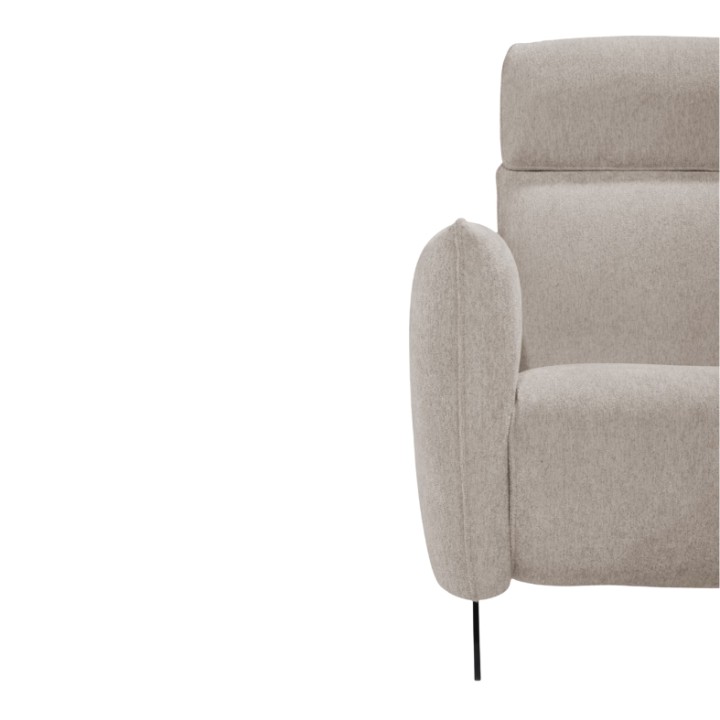 Kalia Bespoke Modern 2 Seater sofa in Beige Fabric - J&B
