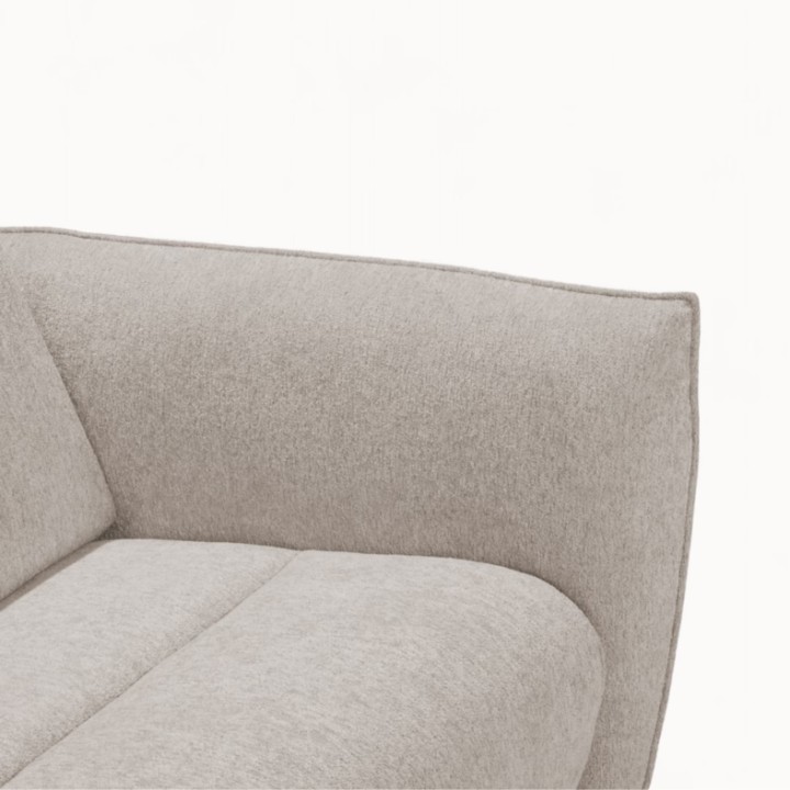 Kalia Bespoke Modern 2 Seater sofa in Beige Fabric - J&B
