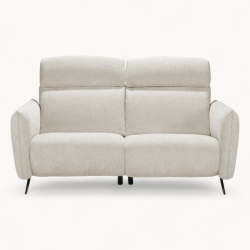 Small 2 Seater sofa in White Fabric