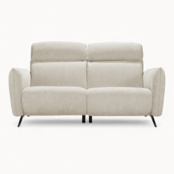 Small 2 Seater sofa in White Fabric