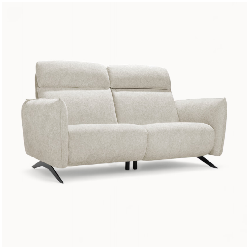 Small 2 Seater sofa in White Fabric