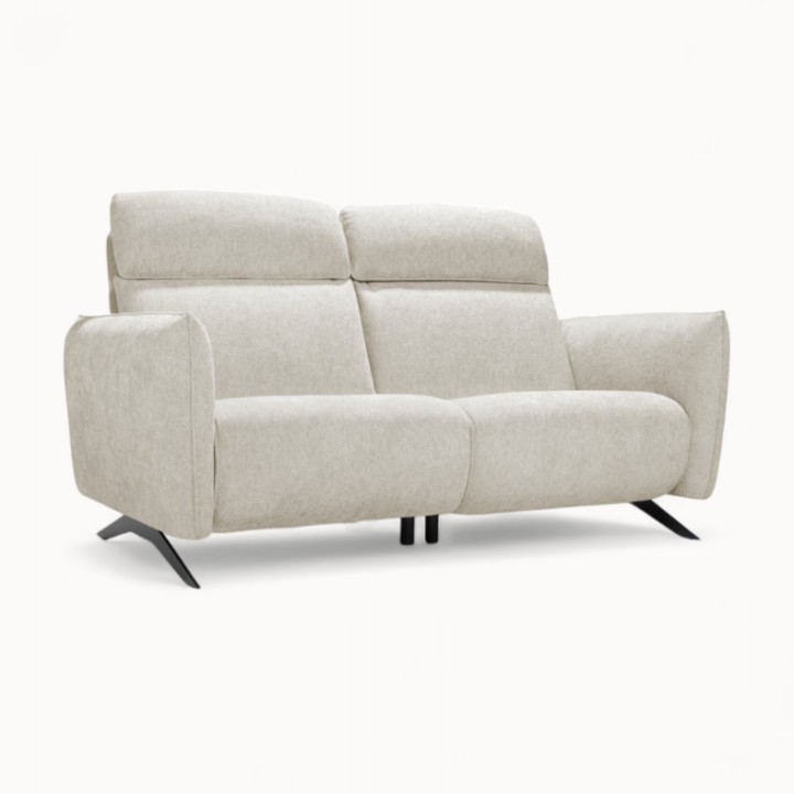 Small 2 Seater sofa in White Fabric