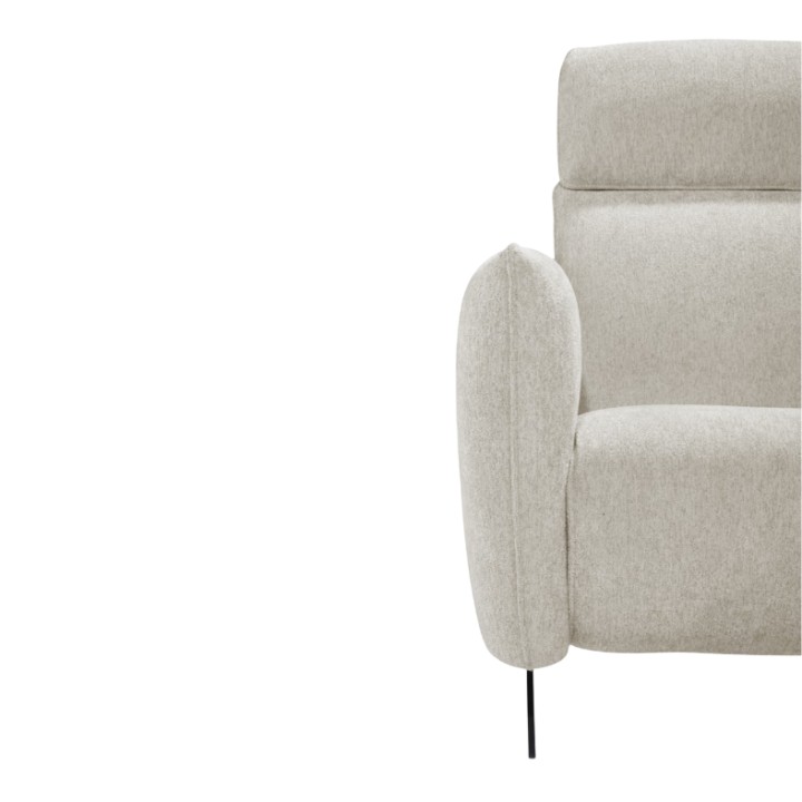 Kalia Bespoke Small 2 Seater sofa in White Fabric | J&B Furniture