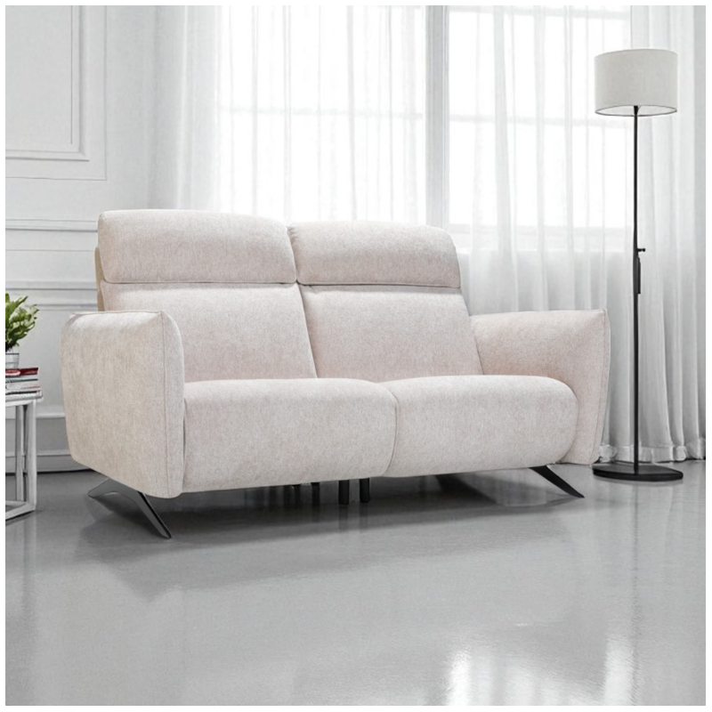 Small 2 Seater sofa in White Fabric