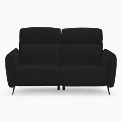 2 Seater sofa in Black Fabric