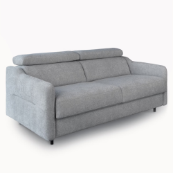 2 Seater Sofa Bed in Grey Fabric