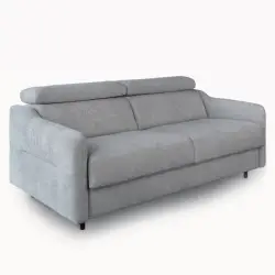 2 Seater Sofa Bed in Grey Fabric