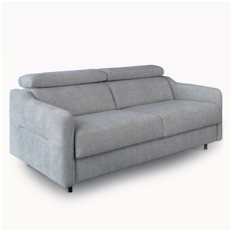 2 Seater Sofa Bed in Grey Fabric