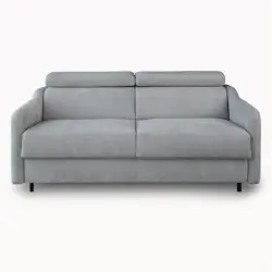 2 Seater Sofa Bed in Grey Fabric