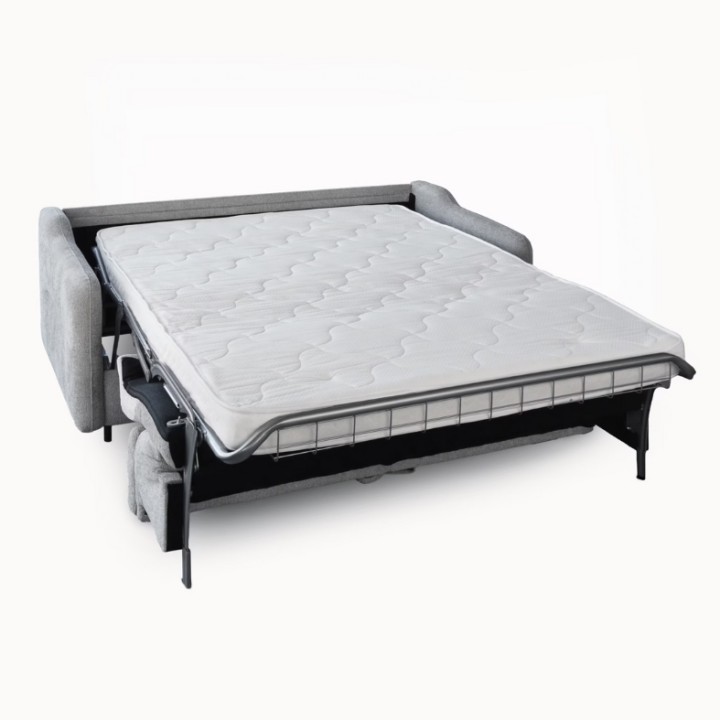 2 Seater Sofa Bed in Grey Fabric