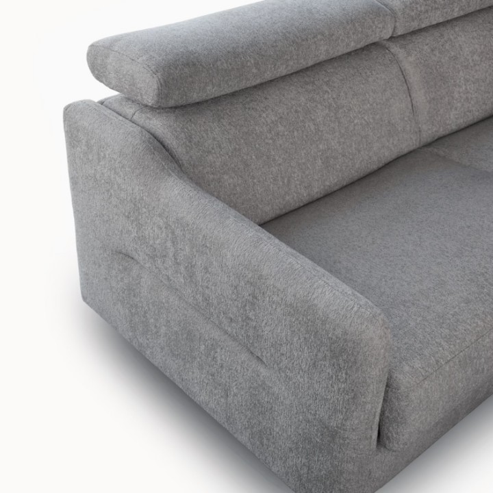2 Seater Sofa Bed in Grey Fabric