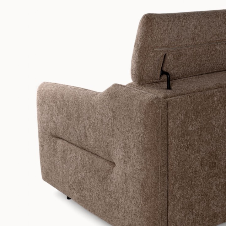Lugano Modern 2 Seater Sofa Bed in Brown | J&B Furniture
