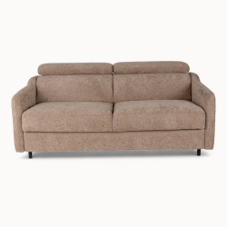 2 Seater Sofa Bed in Brown Fabric