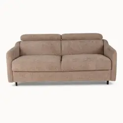 2 Seater Sofa Bed in Brown Fabric