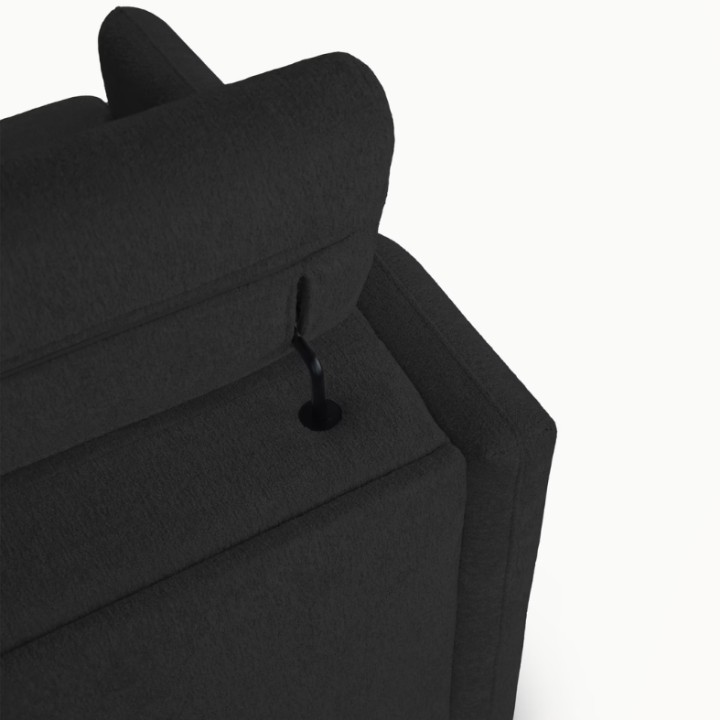 Lugano 2 Seater Sofa Bed in Black | J&B Furniture