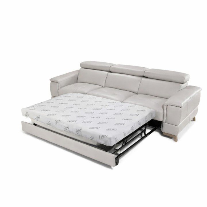 Pesaro 3 Seater Sofa Bed in Beige Italian | J&B Furniture
