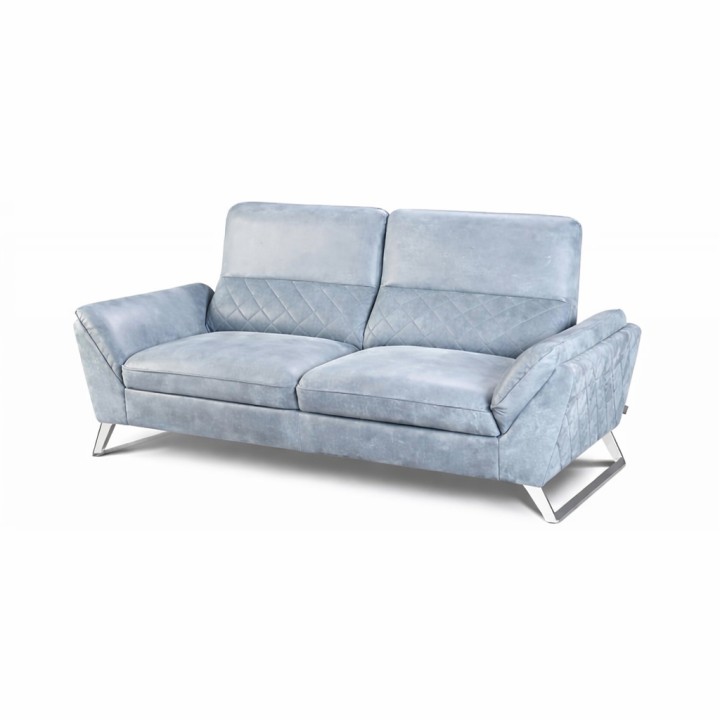 Lorenzo 2 Seater Sofa Blue Leather |Sofas Limerick | J&B