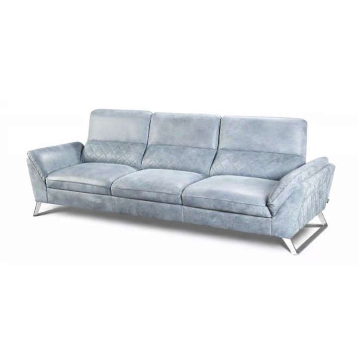 Lorenzo 3 Seater Sofa Blue Leather |Sofas Limerick | J&B
