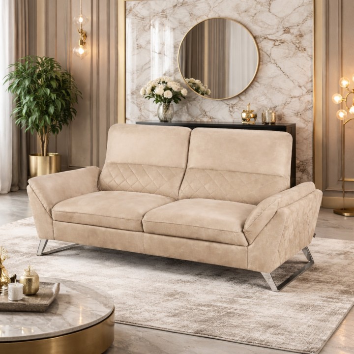 Lorenzo 2 Seater Sofa Beige Leather |Sofas Limerick | J&B