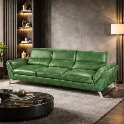 Comfortable 3 Seater Leather Sofa