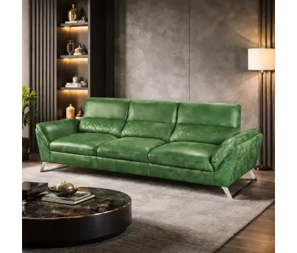 Comfortable 3 Seater Leather Sofa