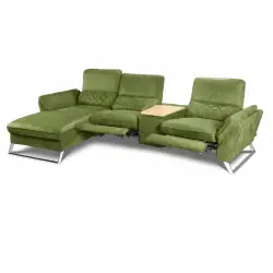 Corner Sofa with Storage & Recliner