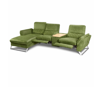 Corner Sofa with Storage & Recliner