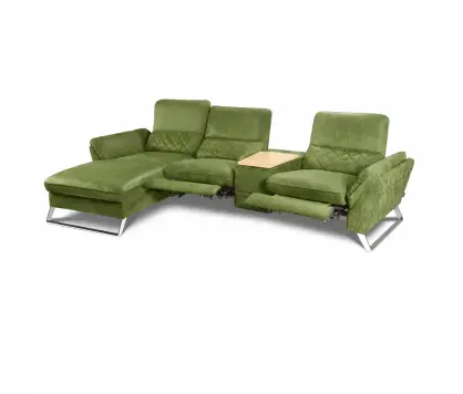 Corner Sofa with Storage & Recliner