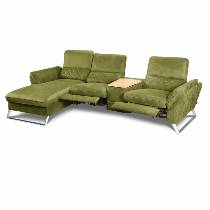 Corner Sofa with Storage & Recliner